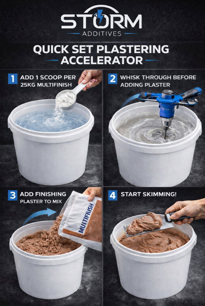 Quick Set Plaster Accelerator - Buckets & Scoops