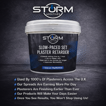 Slow-Paced Set Plaster Retarder - Buckets & Scoops